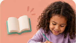 Criança desenhando em uma atividade de aprendizagem